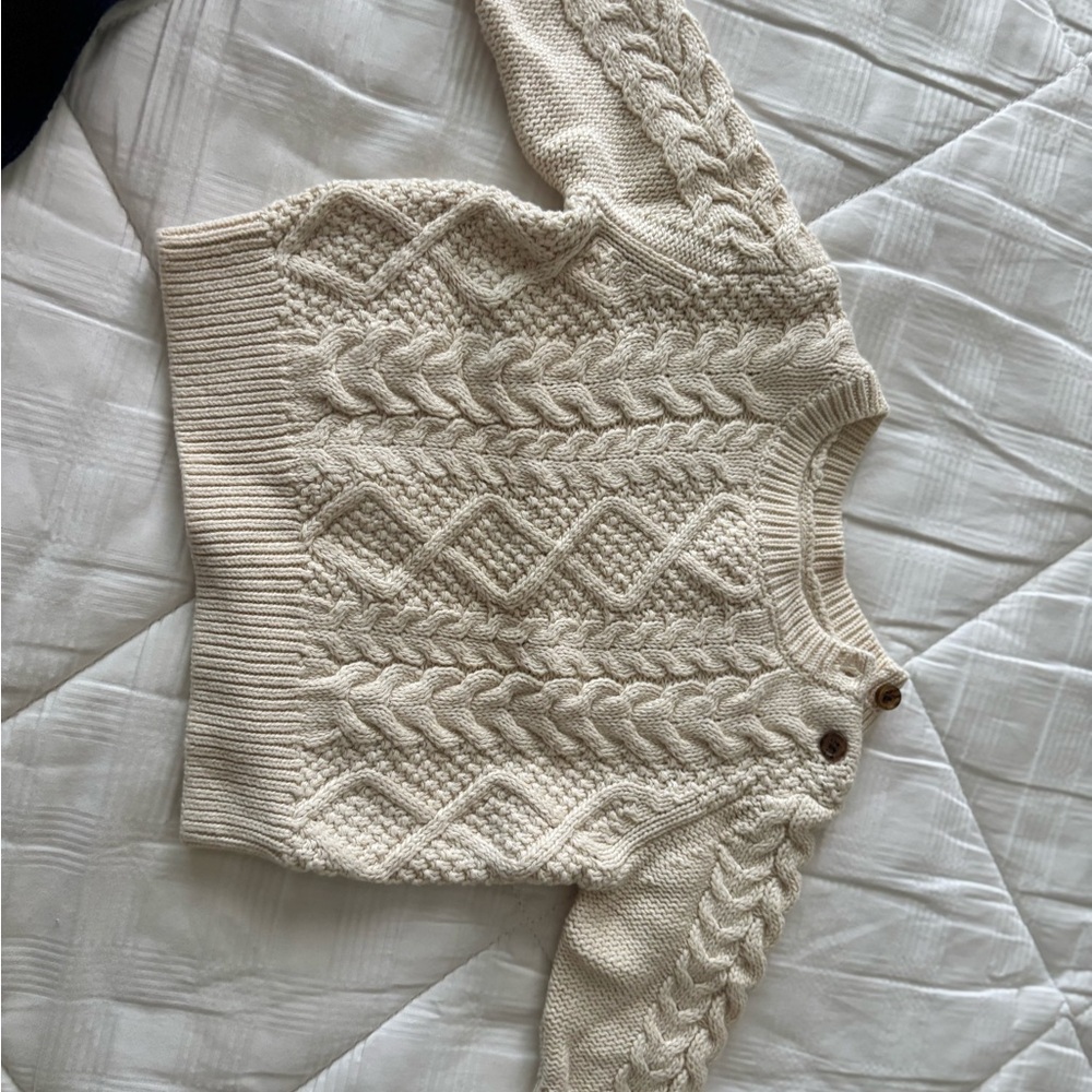 Cable Knit Cream Sweater